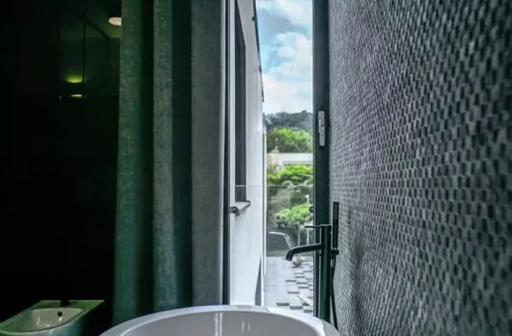 view from the bathroom to Kopiec Kosciuszko
