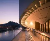 Rozbudowa centrum kulturalnego w Namur — widok na tzw. cylinder dziobowy 