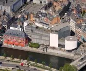 Rozbudowa centrum kulturalnego w Namur — widok z lotu ptaka