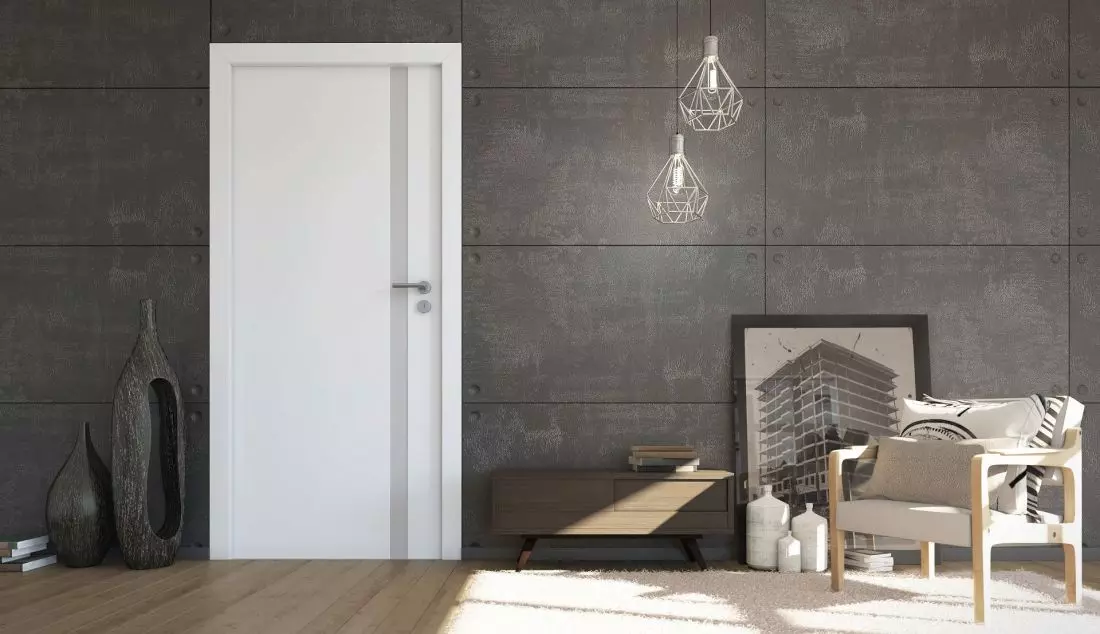 Drzwi z kolekcji
ESTATO LUX — połączenie drewna z czarnymi detalami
