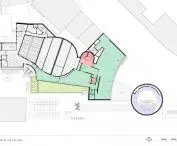 Rozbudowa centrum kulturalnego w Namur — plan drugiego piętra 