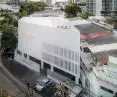 Joy Church in Bangkok was designed on a small plot of land and has a rectangular trapezoidal plan