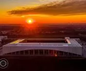 Zachód słońca nad stadionem