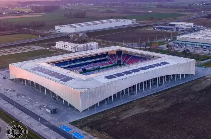 Widok z lotu ptaka na północny zachód