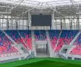 Corner grandstand with telebim