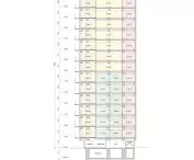 Kompleks apartamentów TOPAZ Shinokachimachi w Tokio  — przekrój poprzeczny 