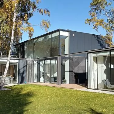 The house consists of several interconnected blocks