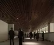 Galust Gulbenkian Museum in Lisbon - view of the new gallery under the engawa