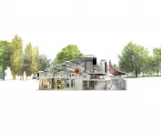 Galust Gulbenkian Museum in Lisbon - cross-section of the building 