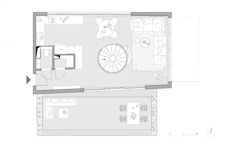 Interior of an apartment in the Baildomb estate in Katowice - first floor plan 