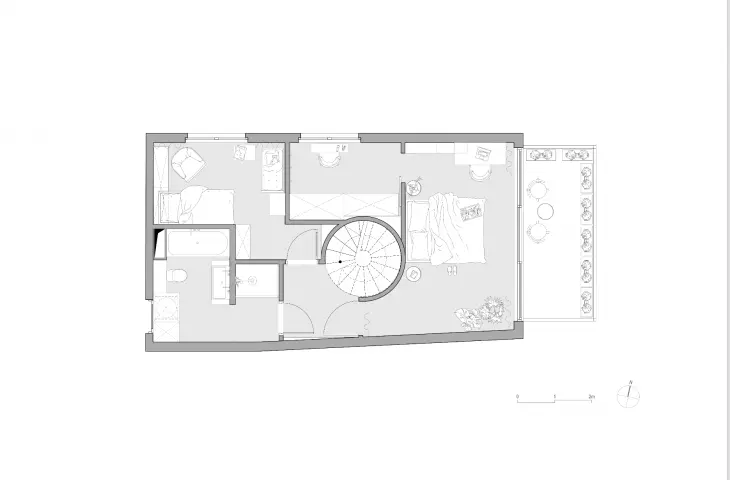 Interior of an apartment in the Baildomb estate in Katowice - floor plan 