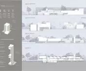 elevations, cross-section A-A