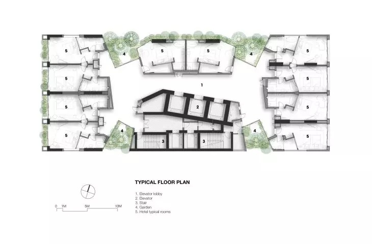 Hotel in Da Nang, Vietnam - projection of one of the floors