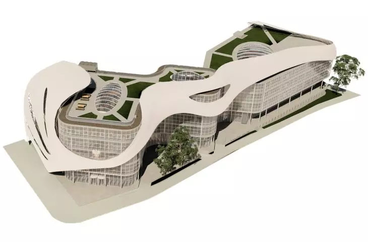 visualization (axonometry) - District Prosecutor's Office in Lodz