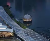 Sklep Apple na nabrzeżu Marina Bay w Singapurze
