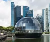 Apple store on the Marina Bay waterfront in Singapore