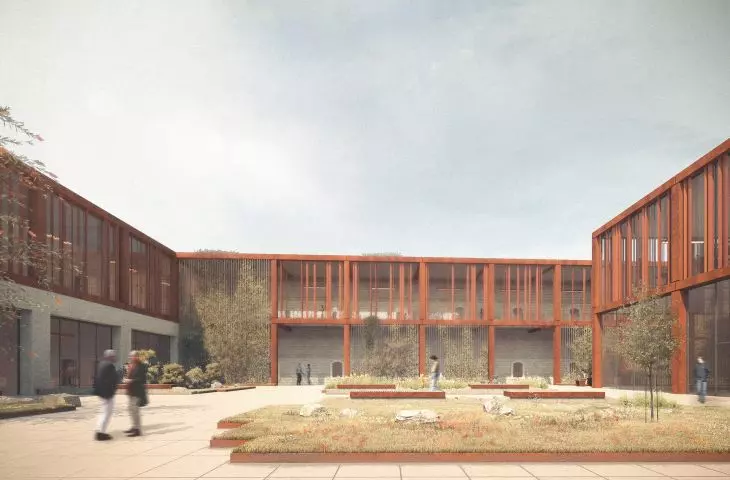 visualization of the courtyard - the social heart of the castle