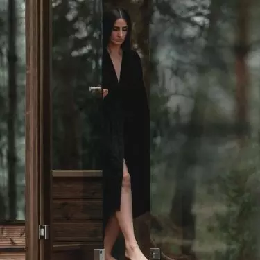 The saunas are made of coniferous wood