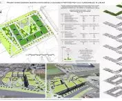 plansza - projekt zagospodarowania terenu, aksonometria