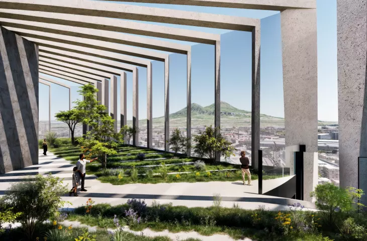 Development plan for the eastern part of Naples - visualization of rooftop gardens 