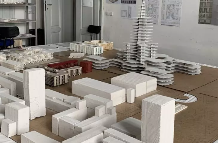 Mock-up - Student Quarter on the Defilad Square in Warsaw