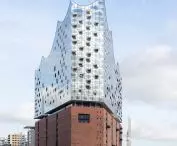 Elbphilharmonie in Hamburg, Germany - view of the building block