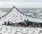 Elbphilharmonie in Hamburg, Germany - terrace overlooking the city  