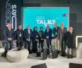 Debata Sustainable Construction Talks by Saint-Gobain. Od prawej: Klaudiusz Fross, Piotr Grochowski, Jerzy Grochulski, Dorota Bartosz, Joanna Czynsz-Piechowiak, Jędrzej Kolesiński, Michał Piwowarczyk, Henryk Kwapisz, Justyna Łotowska.