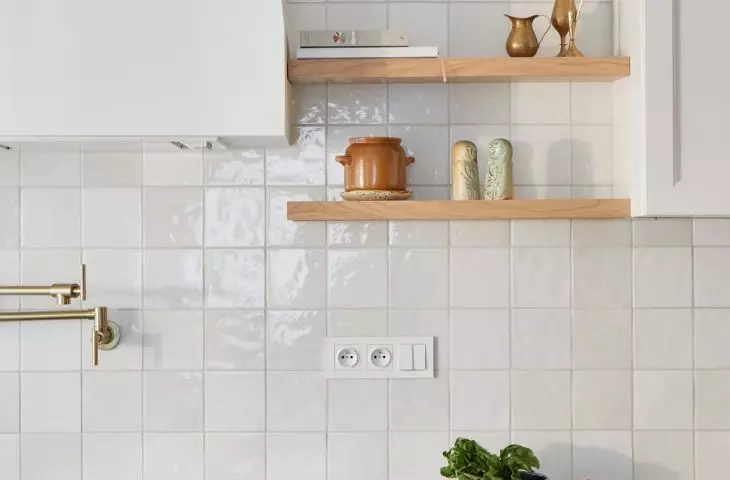 Close-up of the kitchen in the apartment 