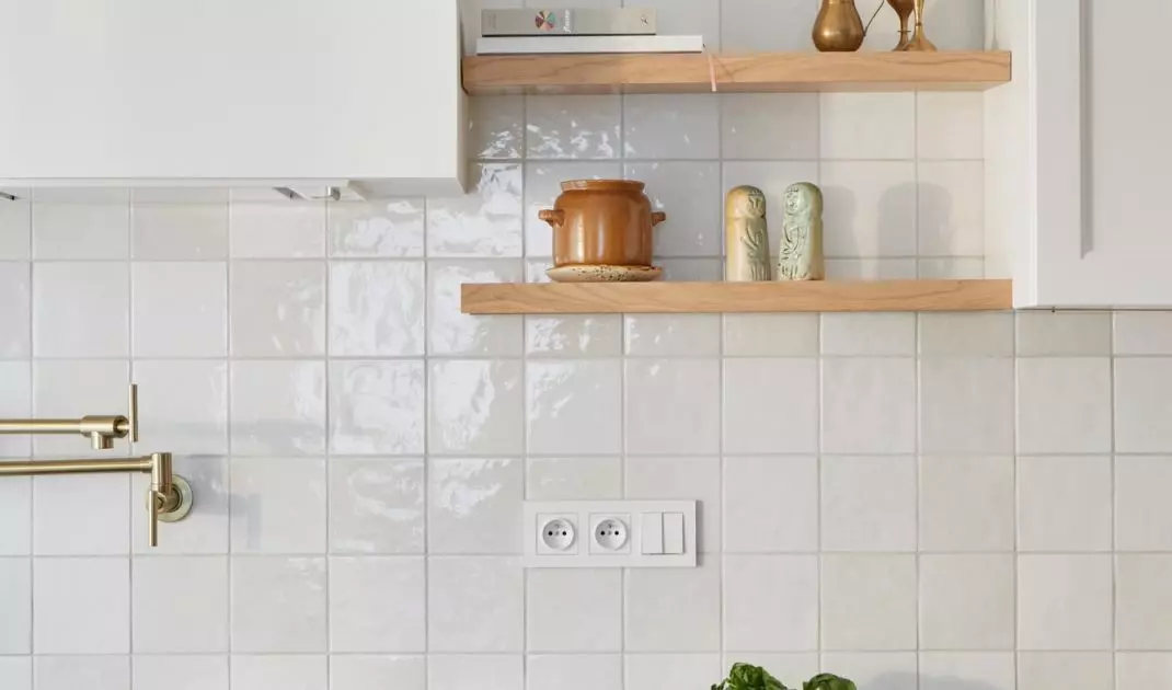 Close-up of the kitchen in the apartment 