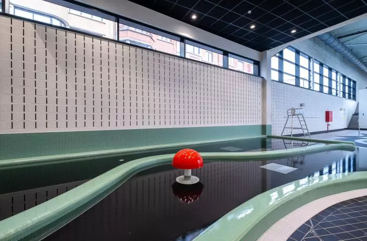 Acoustics at the Jonfosse swimming pool in Belgium