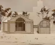 Mock-up - Archive with public library and exhibition room of archival exhibits