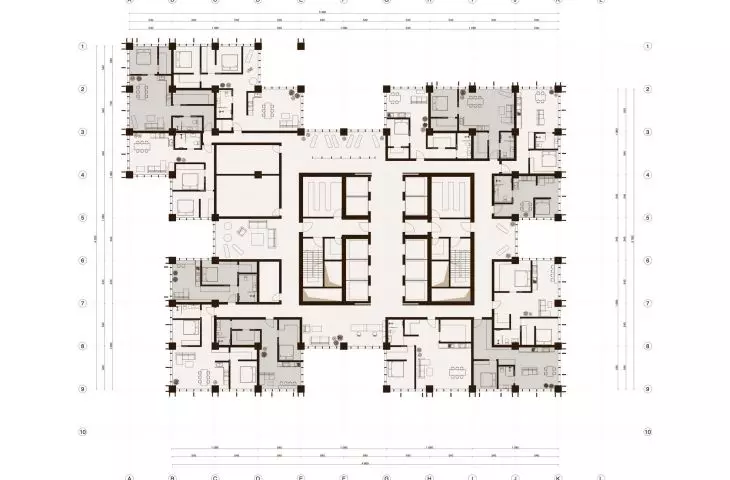 rzut apartamentów na wynajem