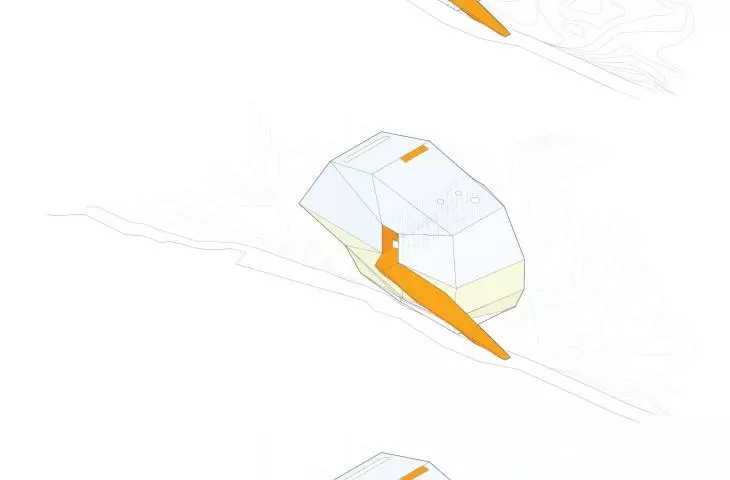 Plasencia conference center - axonometry  