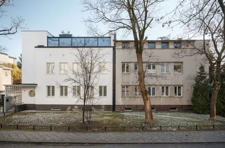 The house on Leopold Lis Kula Street in the Old Żoliborz district of Warsaw.