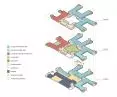 Psychiatric clinic in Tampere - diagram of the connection of the different building blocks 