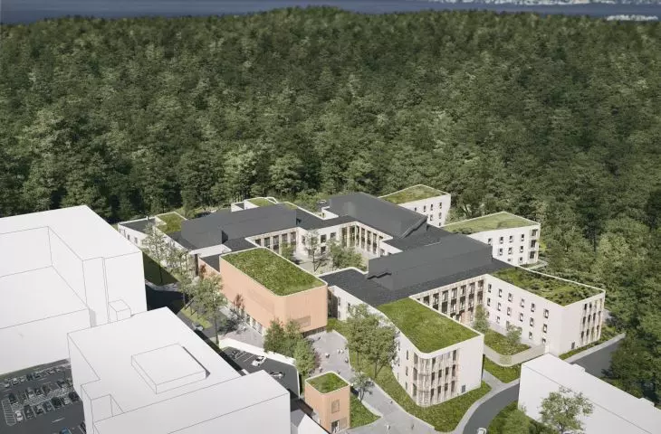 Klinika psychiatryczna w Tampere  — wizualizacja