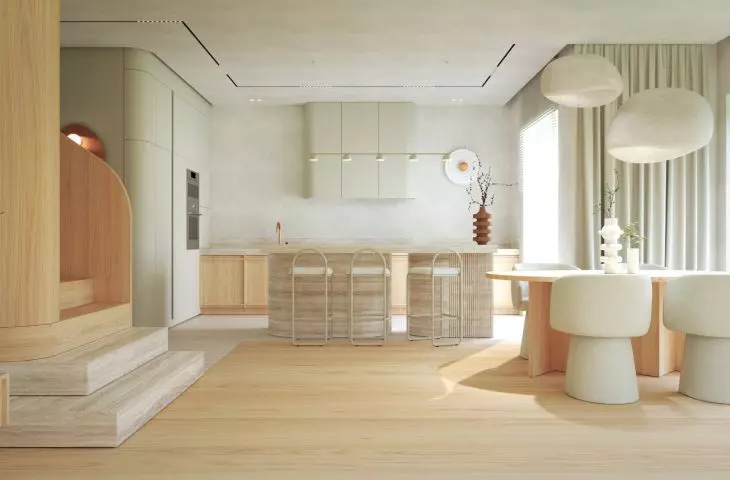 A single-family home is being built in Krakow that will combine organic, functional and modern design