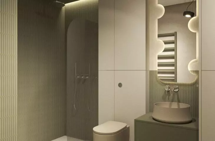 Guest bathroom at Organic House in Krakow