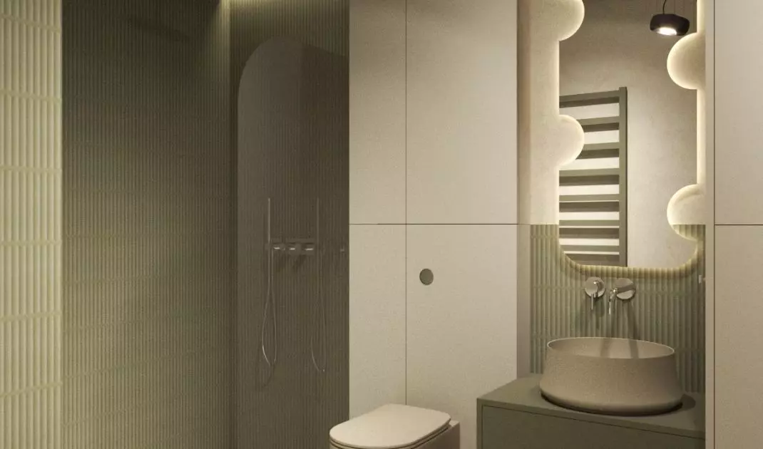 Guest bathroom at Organic House in Krakow