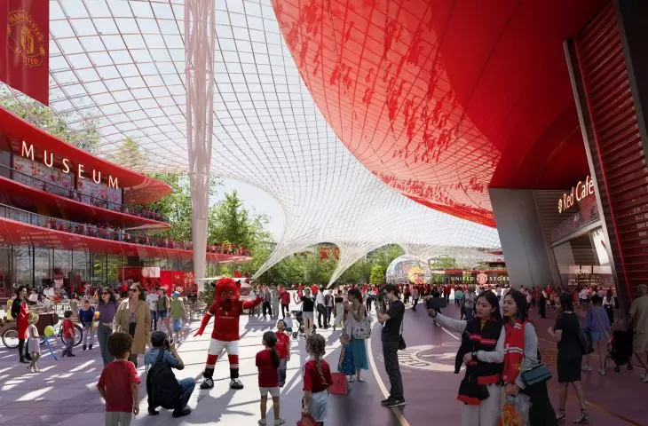 Old Trafford stadium district in Greater Manchester
