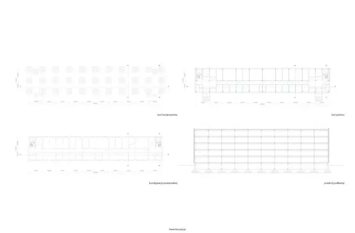 inventory: plans and longitudinal section
