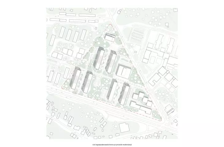 Site development plan after the modernization process