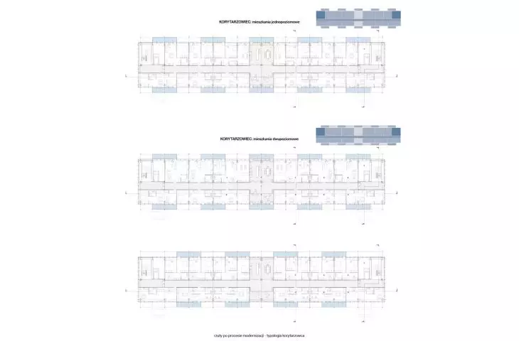 projections after modernization and adaptation process; corridor typology
