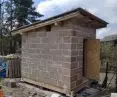 Model house made of hemp blocks