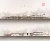 elevation, cross-section with view of elevation