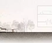Graduation of building height from main entrance, scheme
