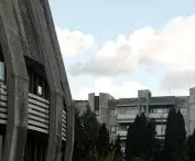 Modernist PKO rotunda on Kapelanka in Krakow