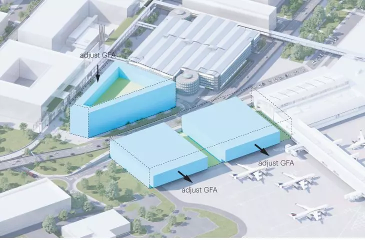 Expansion of Prague's Václav Havel Airport - a third building will be built across the main airport road to accommodate a hotel, conference center and parking lot