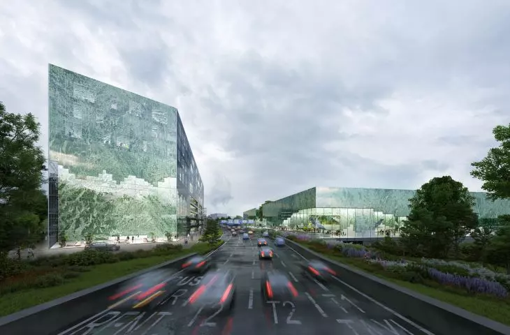 Expansion of Václav Havel Airport in Prague - buildings are designed based on a hybrid structural system